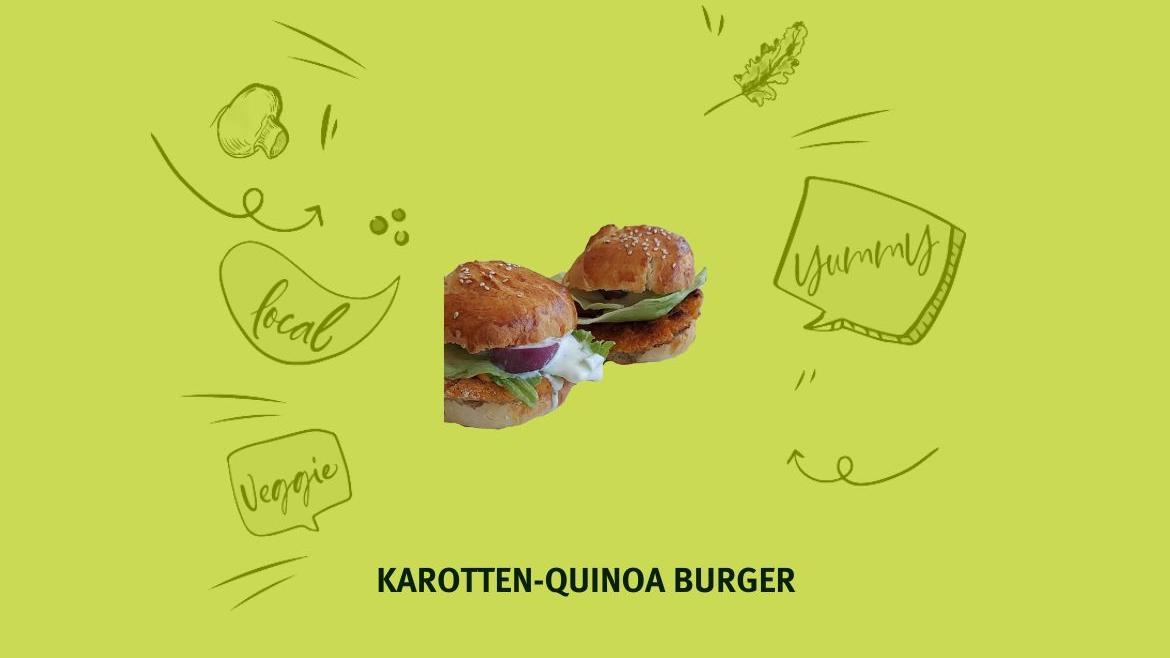 Hamburger vor grünem Hintergrund