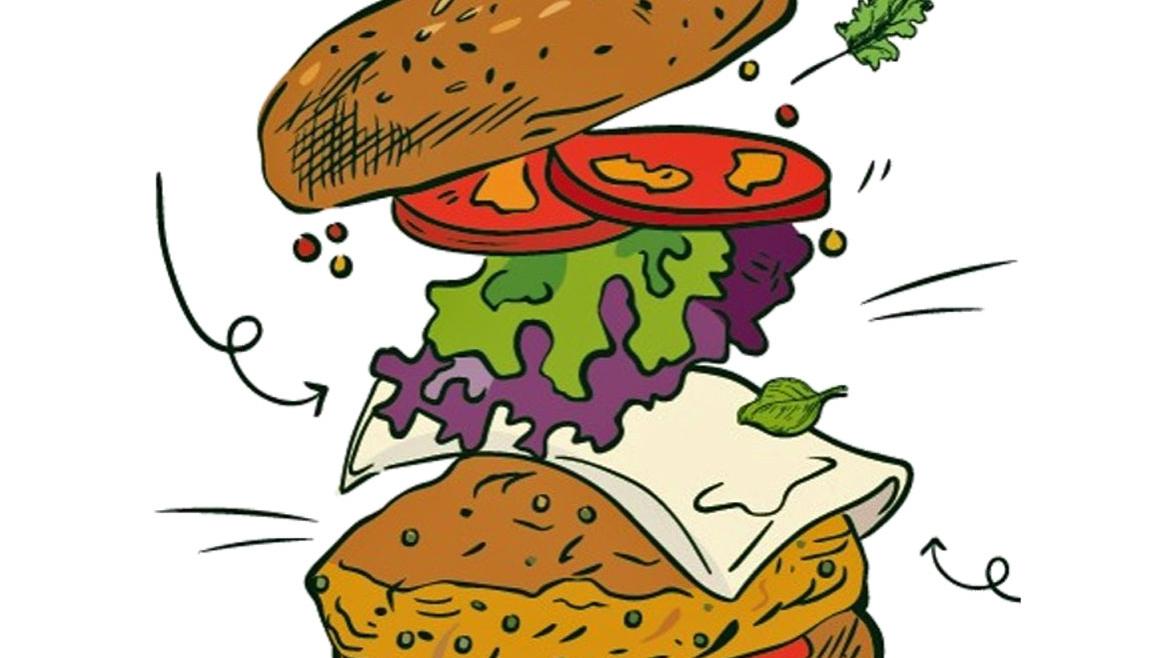 gezeichneter Hamburger