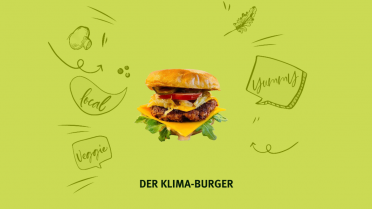 Hamburger vor grünem Hintergrund