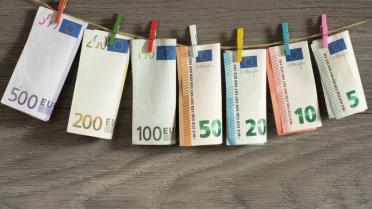 Geld auf Leine Wäscheleine