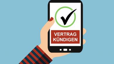 Jetzt kündigen Button auf Smartphone