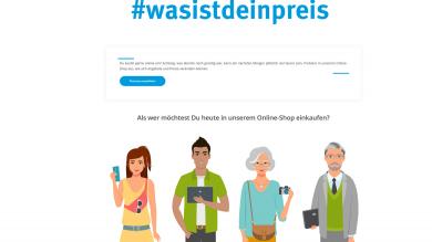 Screenshot eines nachgebauten Online-Shops der Verbraucherzentralen zu dynamischen Preisen
