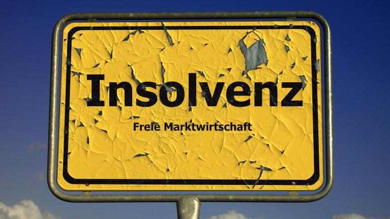 Insolvenz Schild