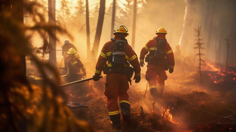 Waldbrand, Feuerwehr