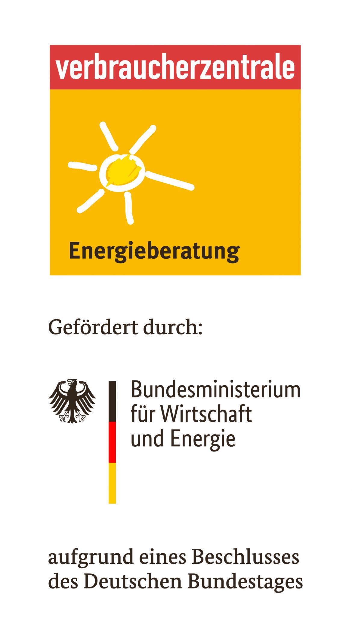 Logo Energieberatung Verbraucherzentrale und BMWE untereinander