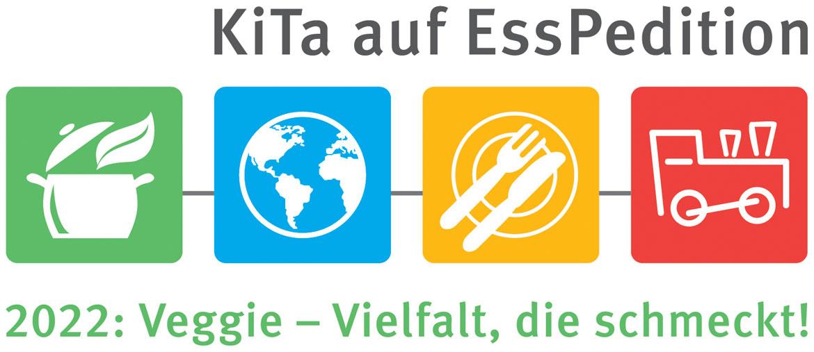 Logo Kita auf Esspedition mehrere Symbole