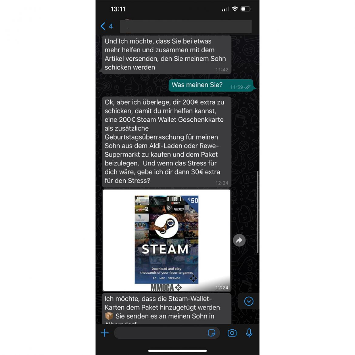Screenshot Smartphone Messenger zu Artikel: Kleinanzeigenverkäufer aufgepasst.