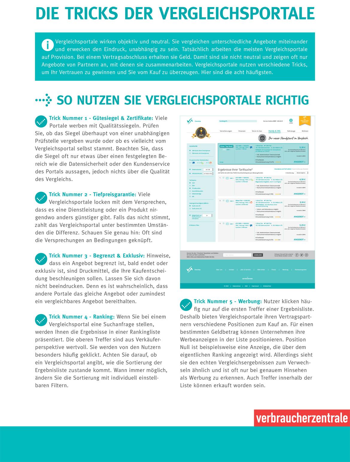 Cover Checkliste Vergleichsportale