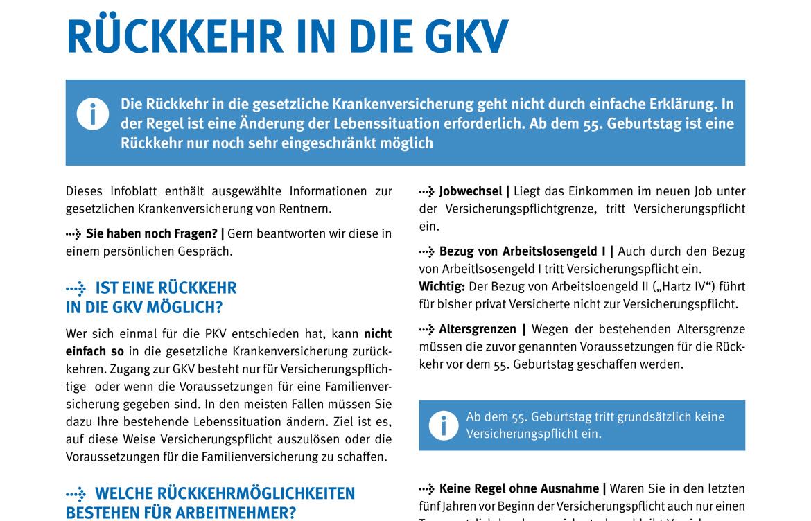 Rückkehr in die GKV