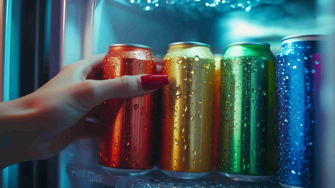 Energydrinks im Kühlschrank