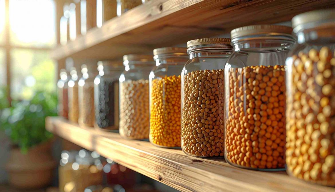 Hülsenfrüchte in Gläsern