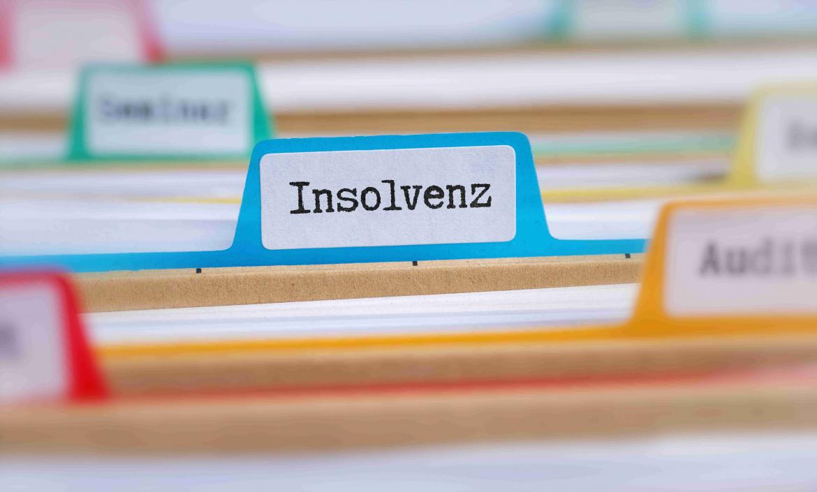 Insolvenz steht auf einer Akte