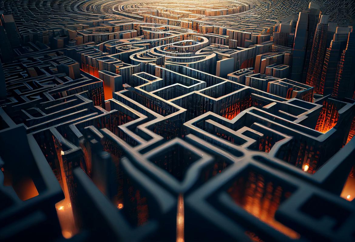 Dunkles Internet Labyrinth