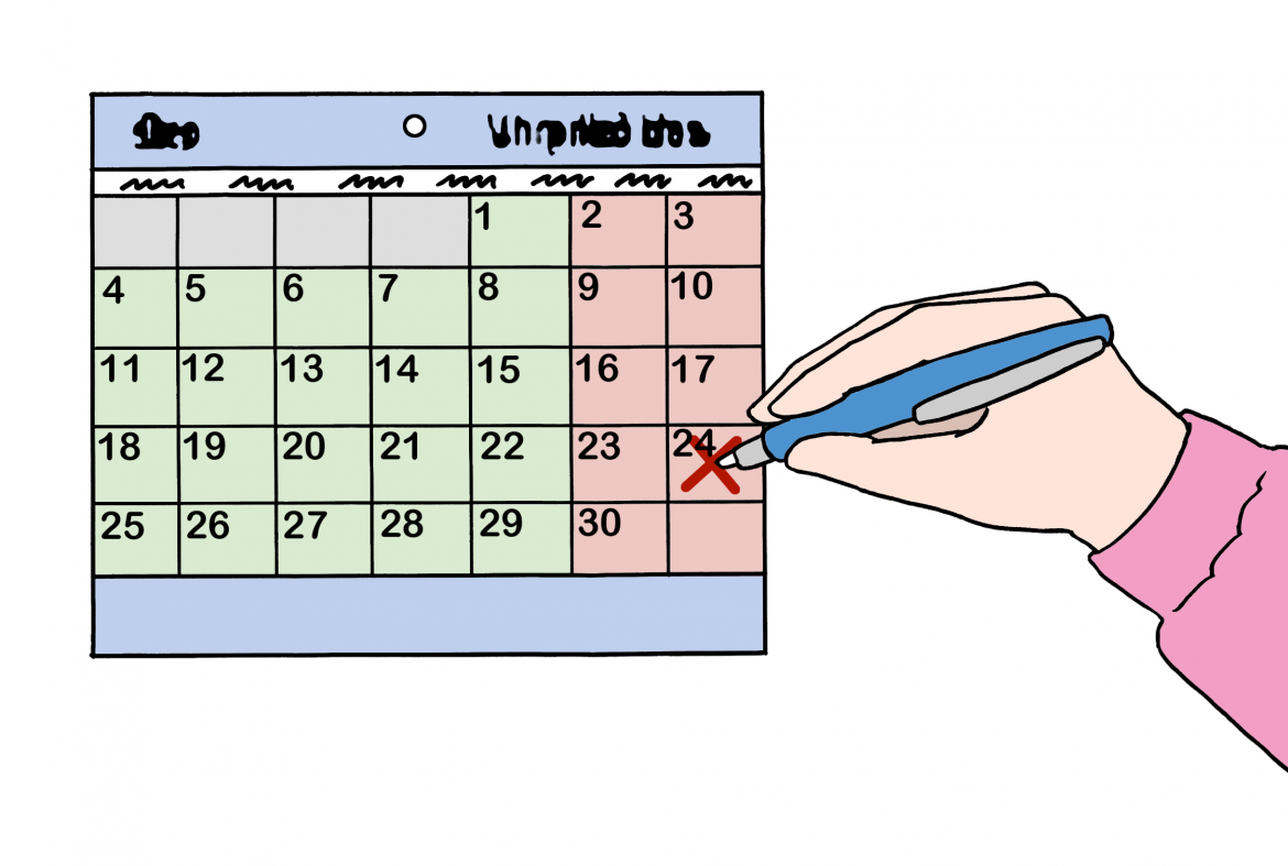 Kalender Eintrag Grafik einfache Sprache Piktogramm