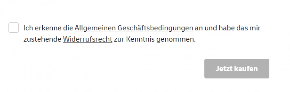 Nachsendeauftrag Screenshot Allgemeine Geschäftsbedingungen 2025