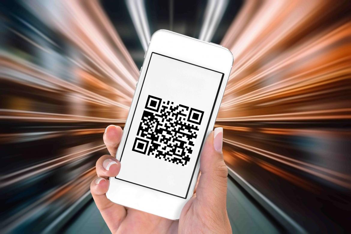 QR-Code auf Handy 