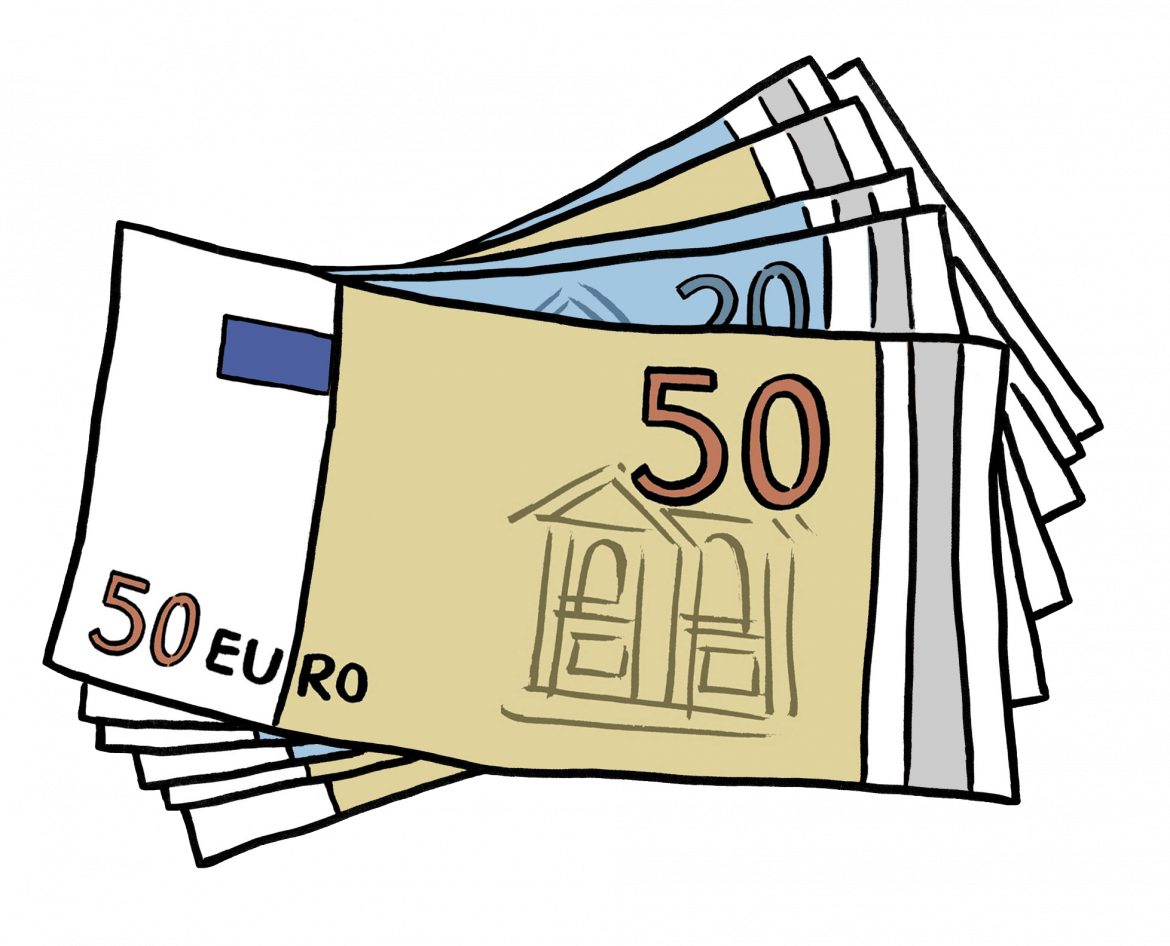 Viel Geld Grafik einfache Sprache Piktogramm