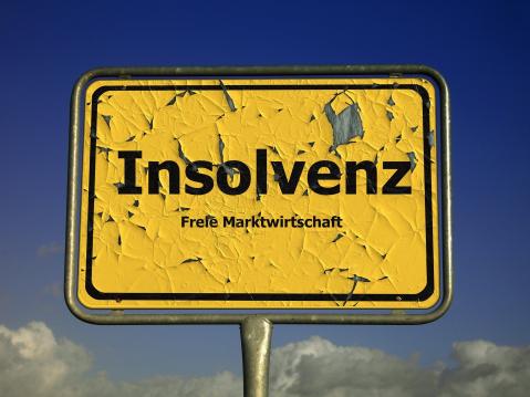 Insolvenz Schild
