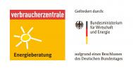 Logo Verbraucherzentrale Energieberatung neben BMWE Förderlogo